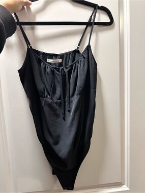 Abercrombie & Fitch Black Tie-Front Top